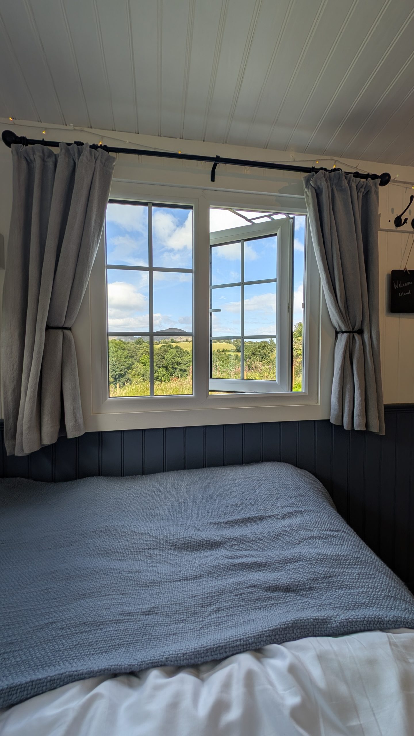 Arran Crofter huts - view from the bed of Willow