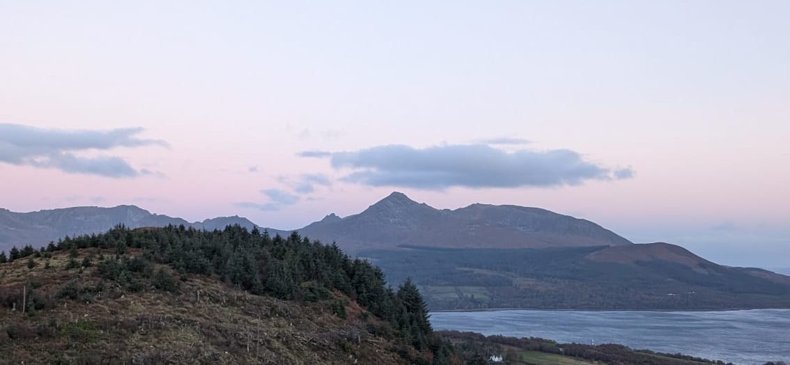 image of the goatfell range from dun fionn